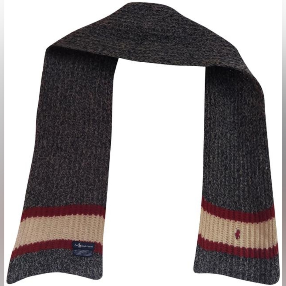 Polo Ralph Lauren Grey Wool Scarf
